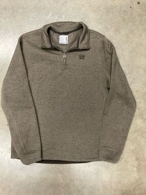 Cinch Men's Half-Zip Pullover Jacket - Brown